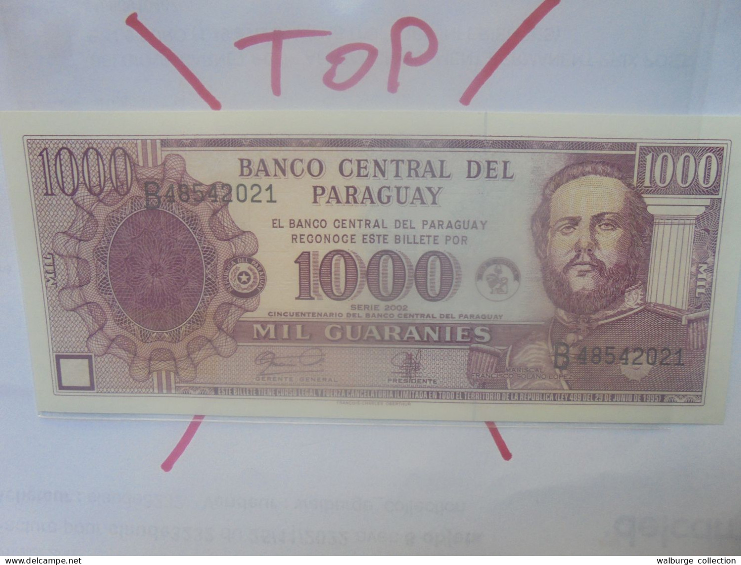 PARAGUAY 1000 GUARANIES 2002 Neuf (B.29) - Paraguay