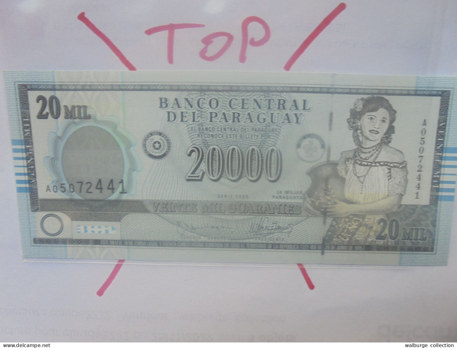PARAGUAY 20.000 GUARANIES 2005 Neuf (B.29) - Paraguay