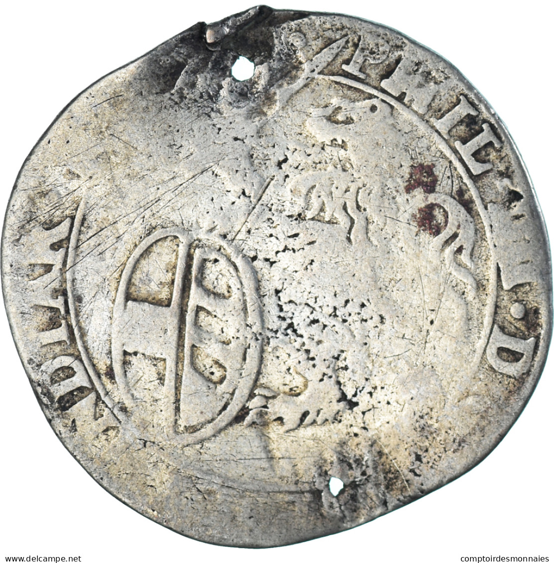 Monnaie, Pays-Bas Espagnols, Philippe IV, Schelling, 1623, TB, Argent - Spanish Netherlands