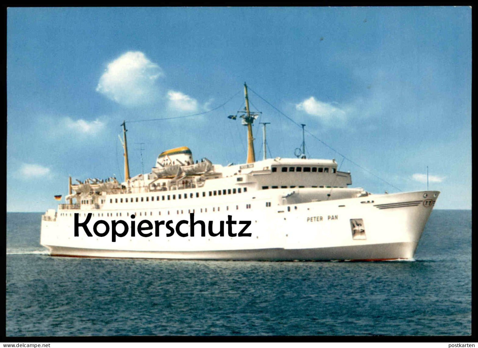 ÄLTERE POSTKARTE MS PETER PAN TT LINIE TRAVEMÜNDE & TRELLEBORG AUTOFÄHRE Schiff Motorschiff Ship Bateau Postcard Cpa AK - Ferries