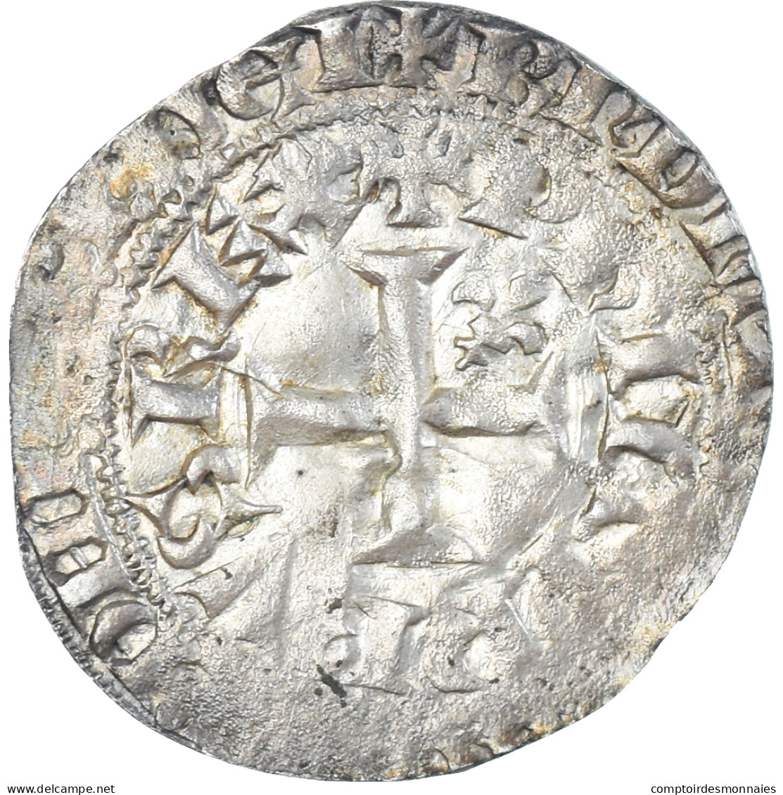 Monnaie, France, Philippe VI, Gros à La Fleur De Lis, 1341-1342, TB+, Billon - 1328-1350 Filippo VI Il Fortunato