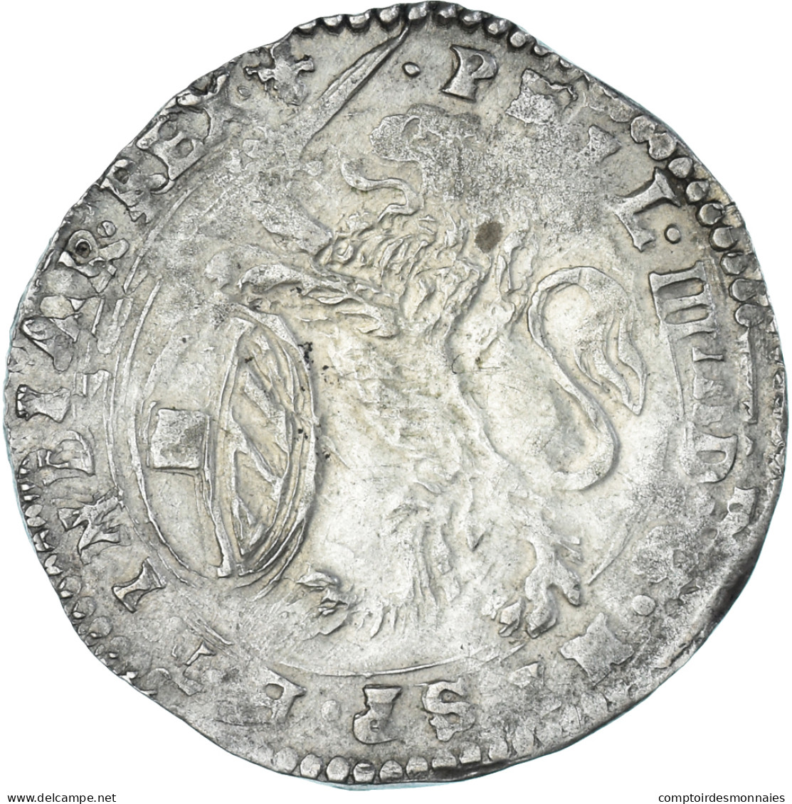 Monnaie, Pays-Bas Espagnols, Philippe IV, Escalin, 1646, Bruges, TB+, Argent - Pays Bas Espagnols
