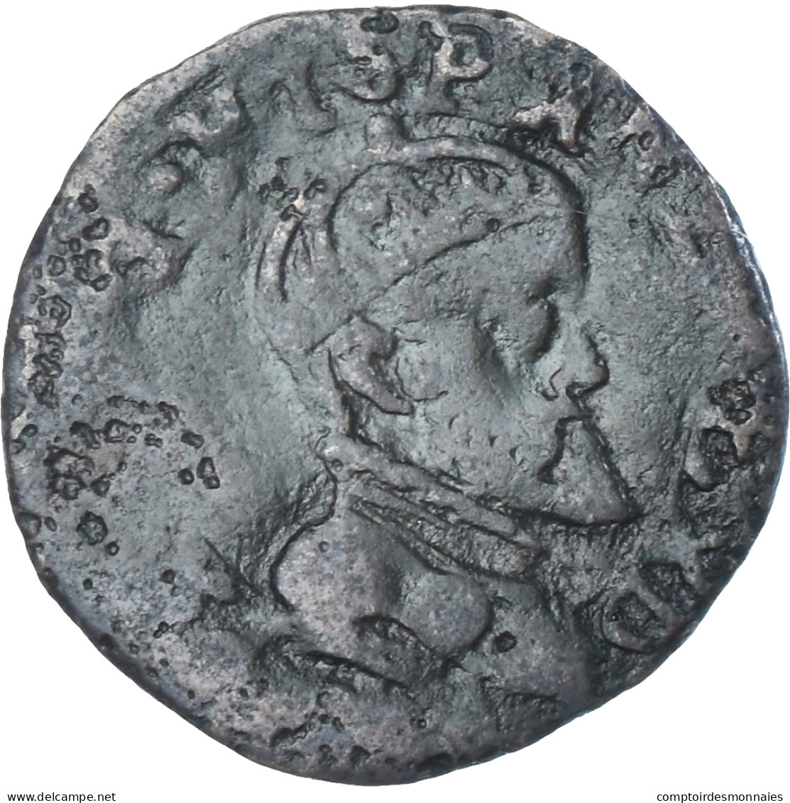 Monnaie, Pays-Bas Espagnols, Philippe II, Courte, 1560-1567, TB, Cuivre - Spanish Netherlands