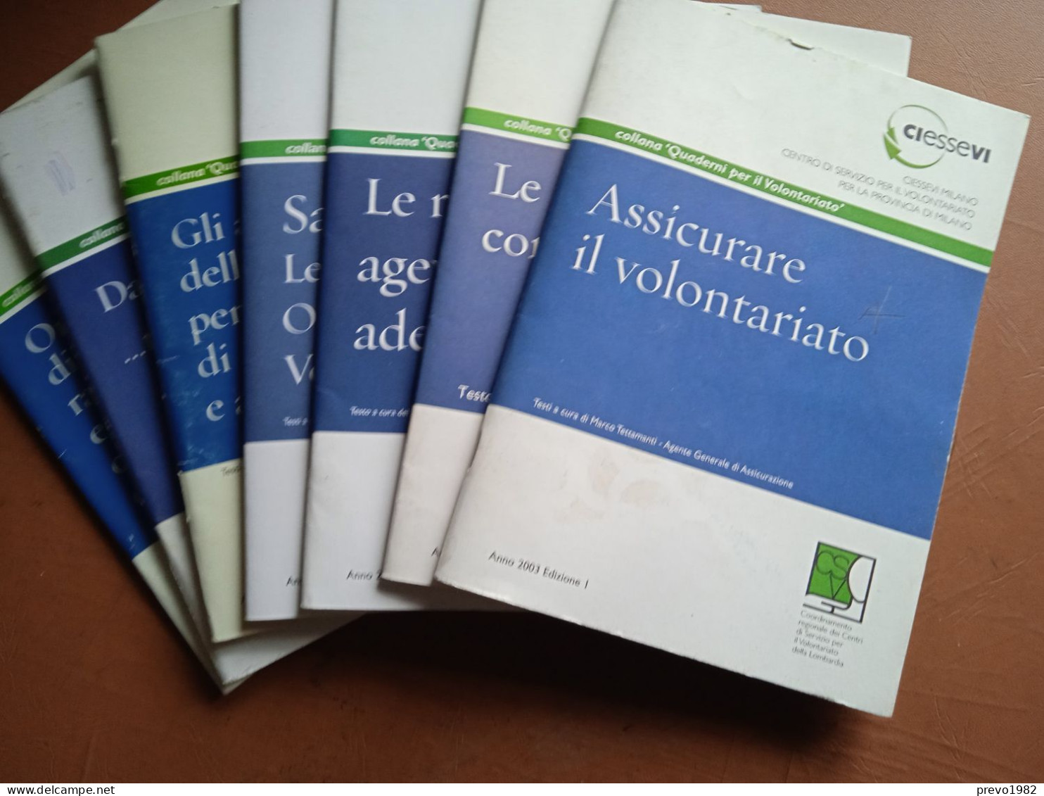 Volumi Sciolti Quaderni Per Il Volontariato - Ed. C.S.V. Lombardia  Volumi Disponibili: - Assicurare Il Volontariato - L - Autres & Non Classés