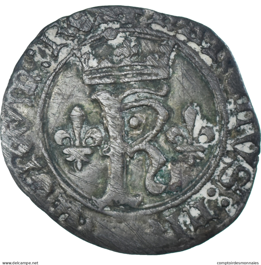 Monnaie, France, Charles VIII, Dizain Karolus, 1488, Saint-Lô, TB+, Billon - 1483-1498 Karl VIII. Der Freundliche