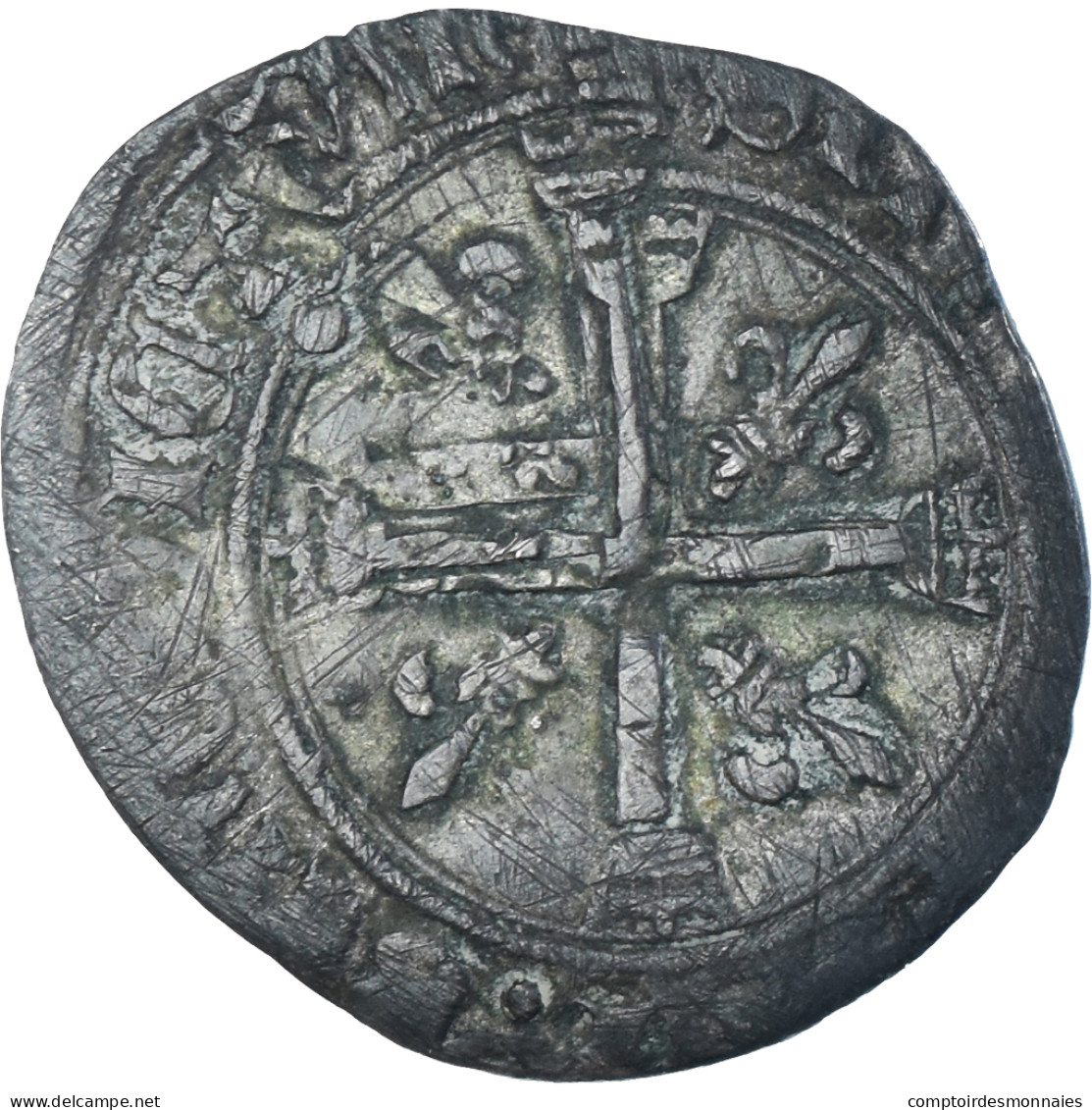 Monnaie, France, Charles VIII, Dizain Karolus, 1488, Saint-Lô, TB+, Billon - 1483-1498 Carlo VIII