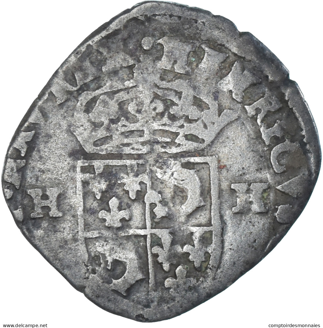 Monnaie, France, Henri IV, Douzain Du Dauphiné Aux 2 H, 1594, Grenoble, TB+ - 1589-1610 Enrico IV