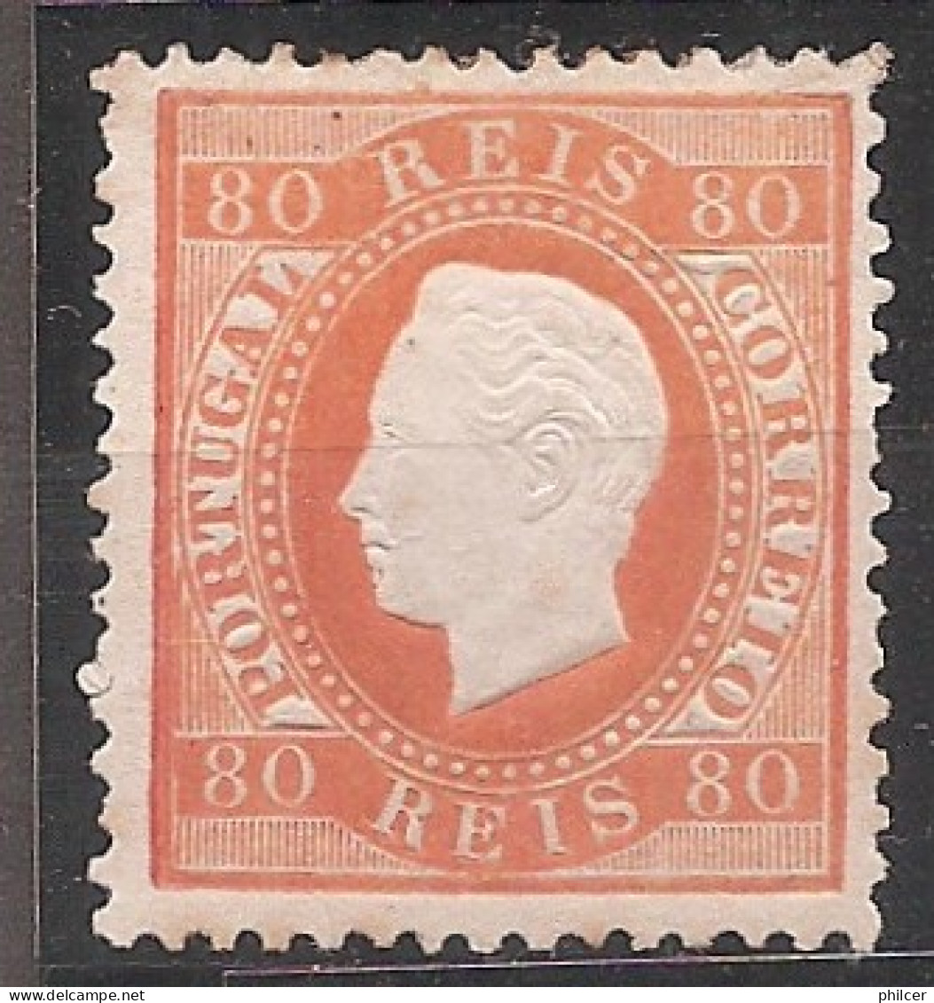 Portugal, 1870/6, # 42 Dent. 12 1/2, Tipo I, MH - Ungebraucht