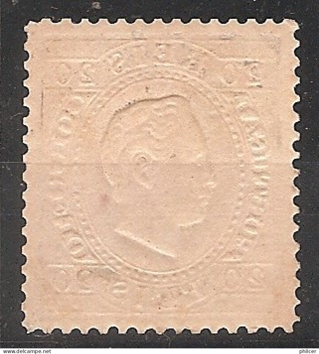 Portugal, 1870/6, # 39 Dent. 12 3/4, MH - Unused Stamps