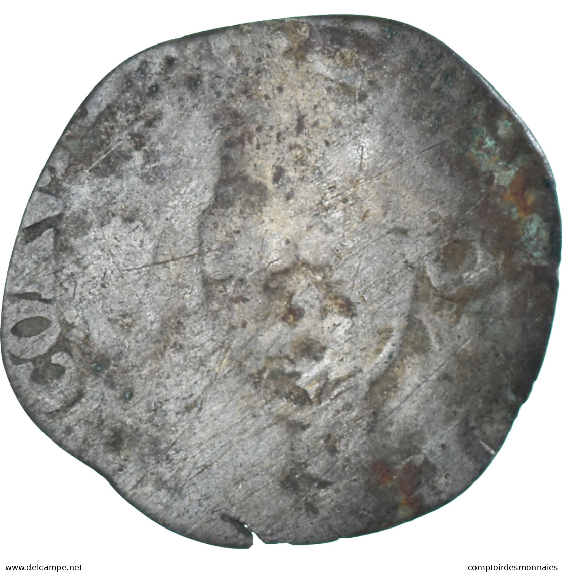 Monnaie, France, Henri II, Douzain Aux Croissants, B, Billon, Gadoury:357 - 1547-1559 Henri II