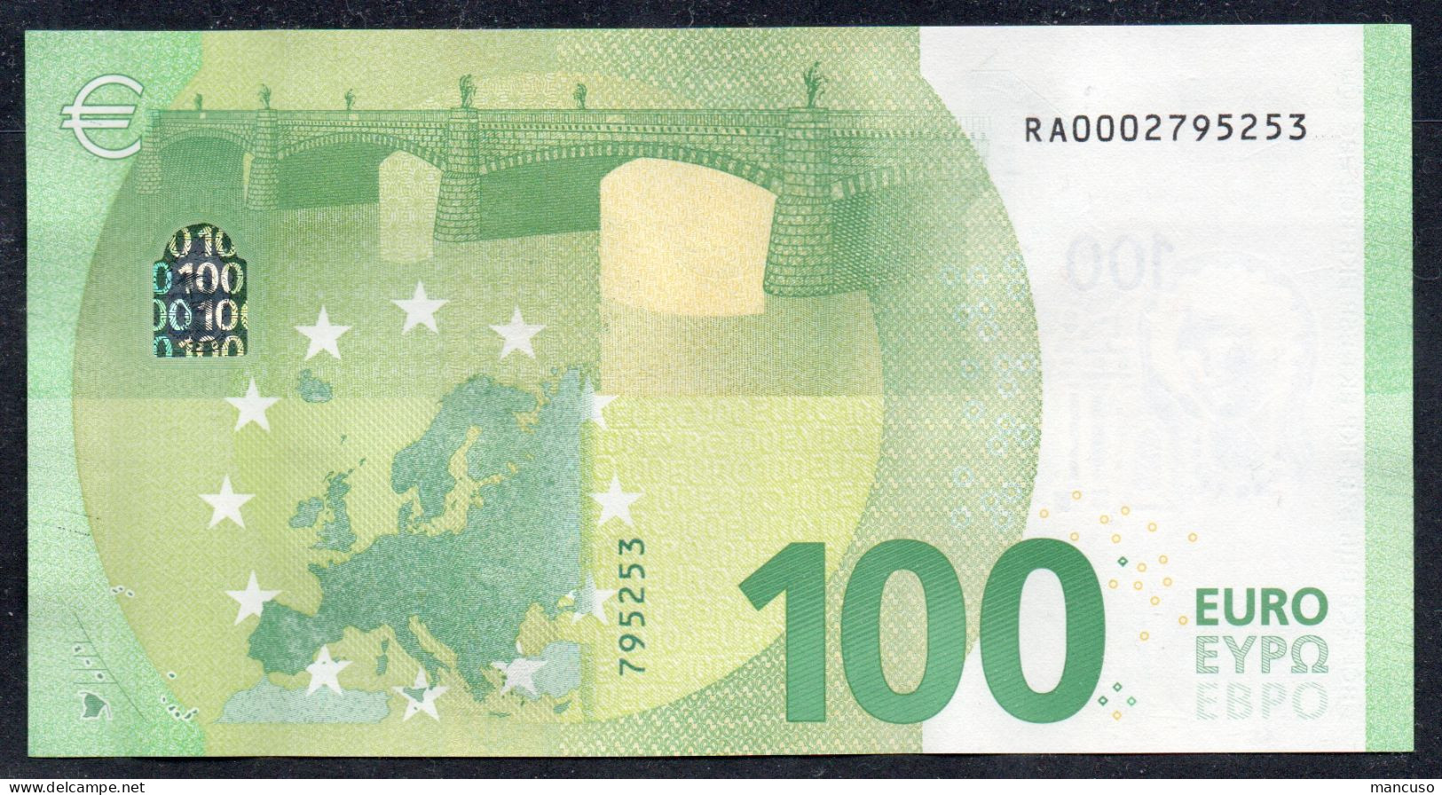 100 EURO GERMANY  R001 RA000  -   DRAGHI   UNC - 100 Euro