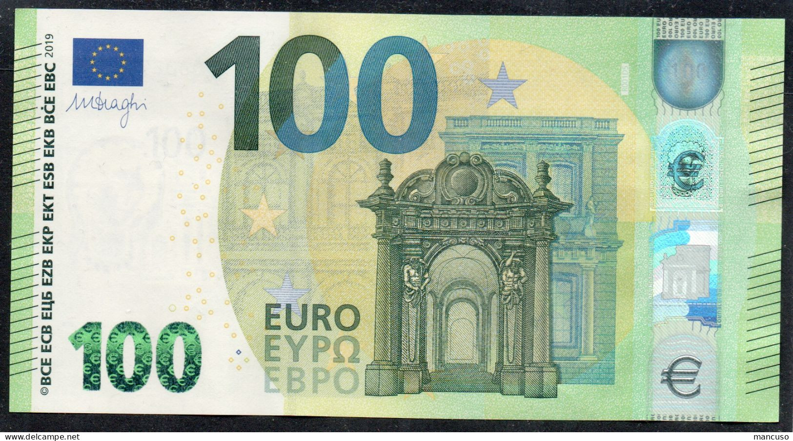 100 EURO GERMANY  R001 RA000  -   DRAGHI   UNC - 100 Euro