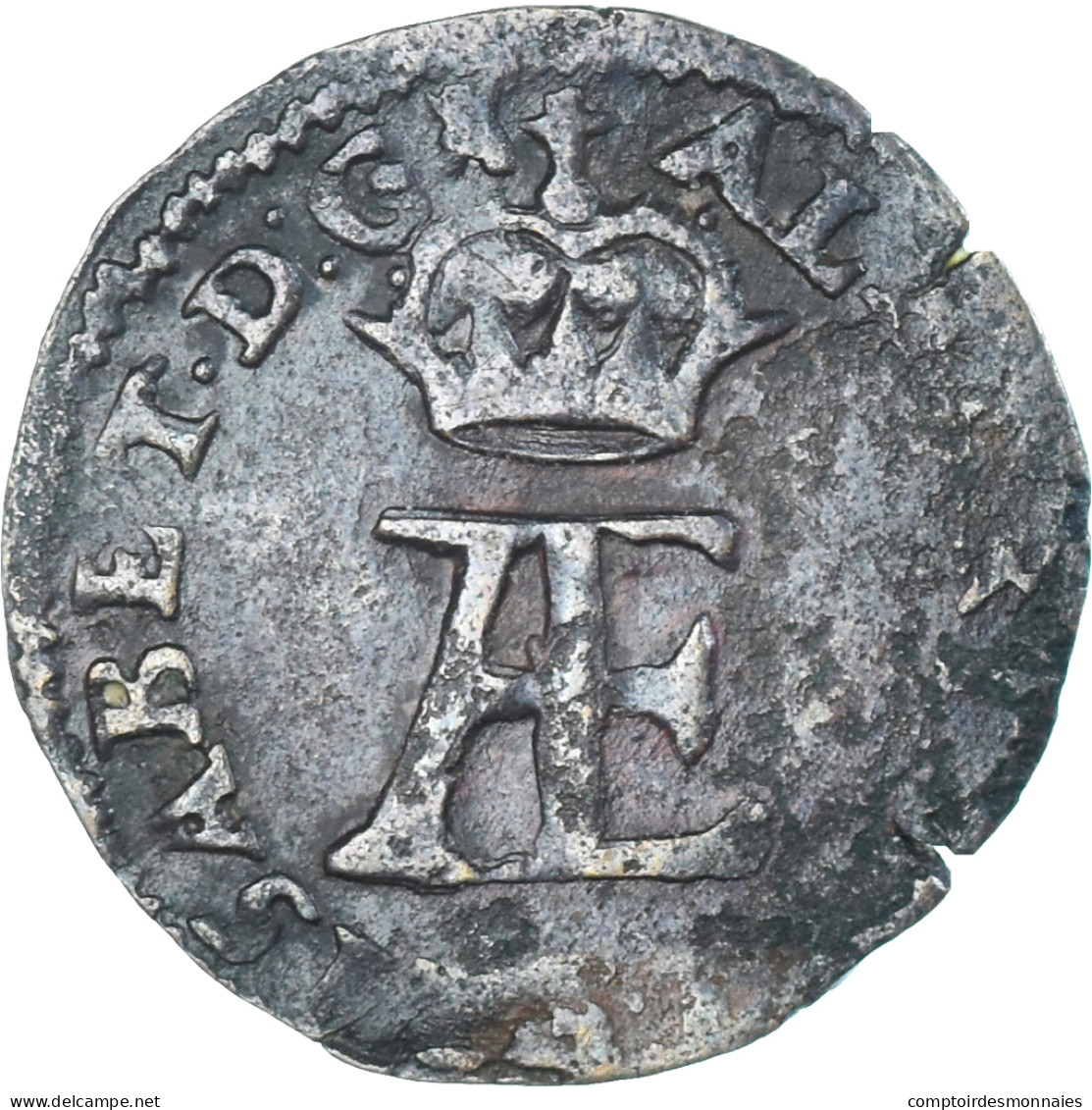 Monnaie, Pays-Bas Espagnols, Albert & Isabelle, Double Denier, 1608, Tournai - Spanische Niederlande