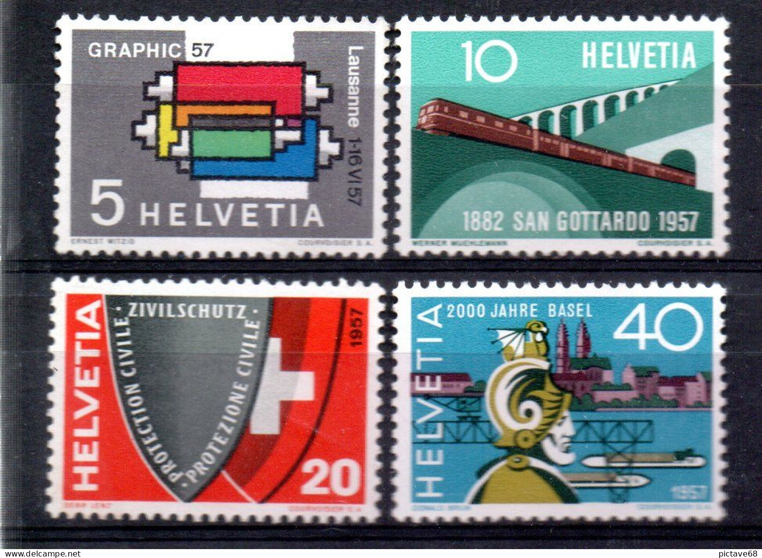 SUISSE / COMMEMORATIFS N° 586 à 589 NEUFS ** - Ongebruikt