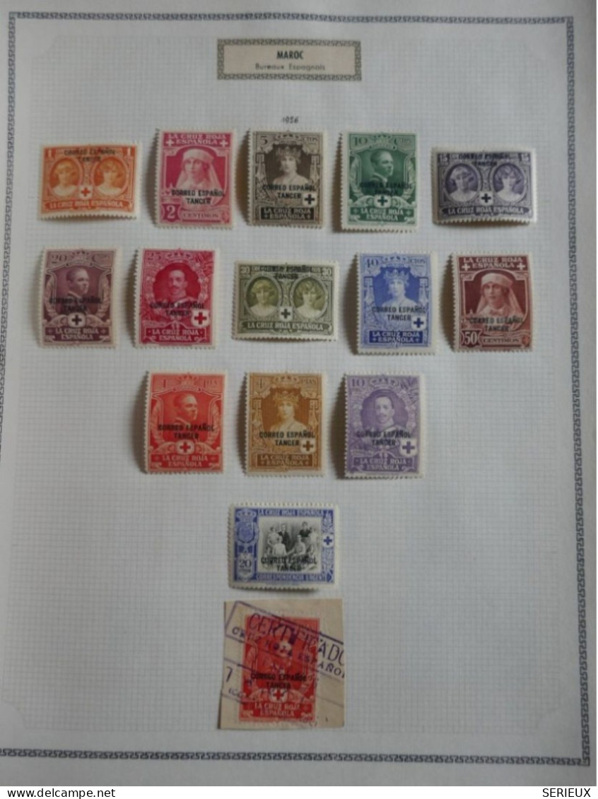 \+\ RED CROSS TANGER MAROC  ESPANA BELLE PAGE SERIE NEUVE SURCHARGES 1927 CROIX ROUGE +BELLE QUALITé+++ - Spanish Morocco