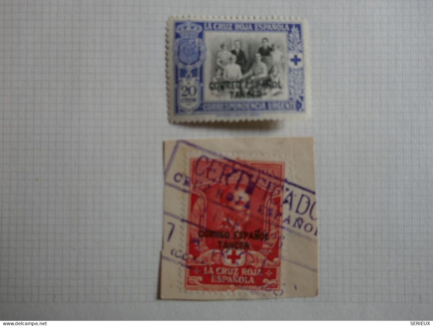 \+\ RED CROSS TANGER MAROC  ESPANA BELLE PAGE SERIE NEUVE SURCHARGES 1927 CROIX ROUGE +BELLE QUALITé+++ - Spanish Morocco