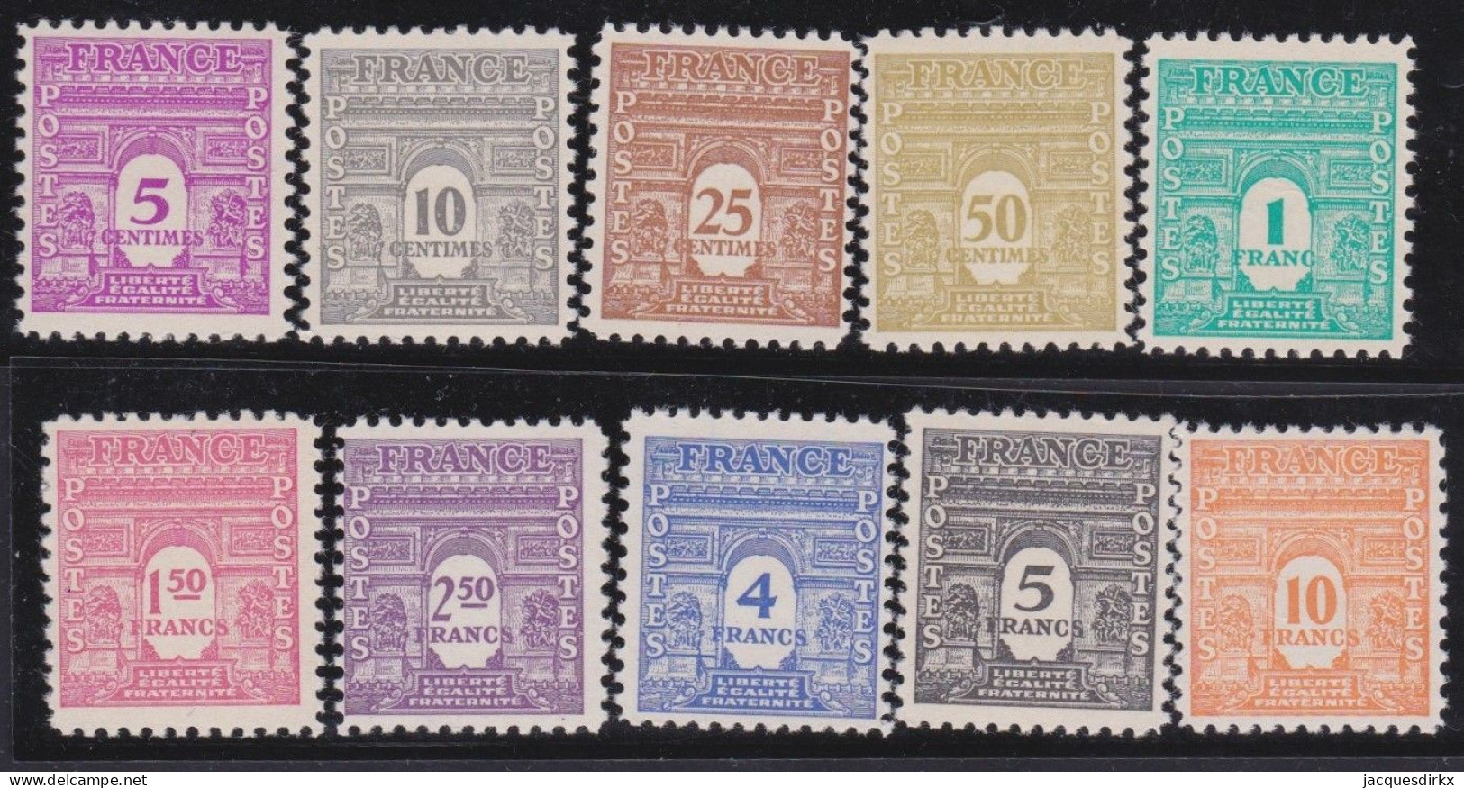 France  .  Y&T   .    620/629    .    **     .    Neuf Avec Gomme Et SANS Charnière - Unused Stamps