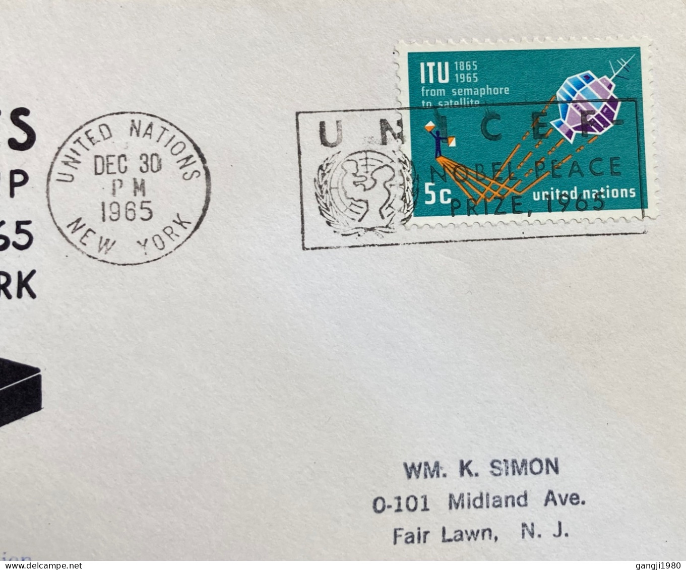 UNITED NATION-USA 1965,ILLUSTRATED COVER, USA CHESS CHAMPIONSHIP, NEW YORK, BOBBY FISHER 7TH TIME CHAMPION,  SATELLITE S - Storia Postale