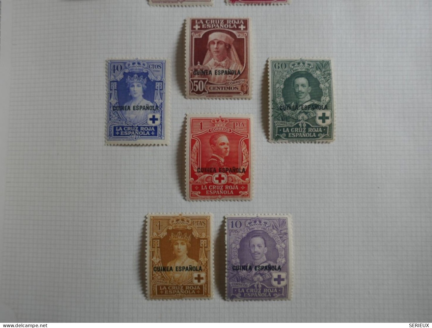 \+\ RED CROSS GUINEE ESPANA BELLE PAGE SERIE NEUVE SURCHARGES 1927 CROIX ROUGE +BELLE QUALITé+++ - Spanish Guinea