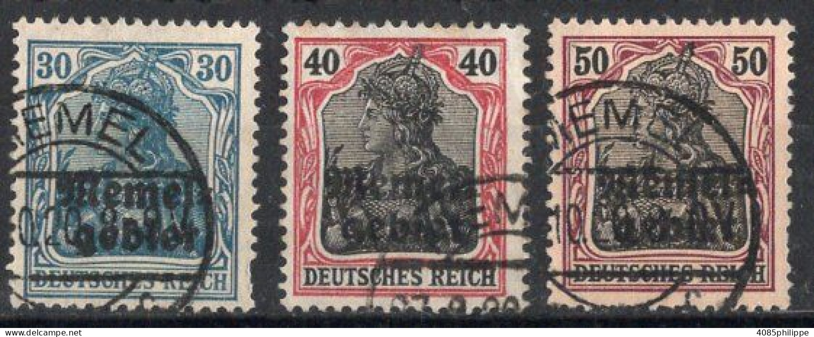 MEMEL  Timbres-Poste N°7 à 9 Oblitérés TB Cote : 3.25€ - Used Stamps