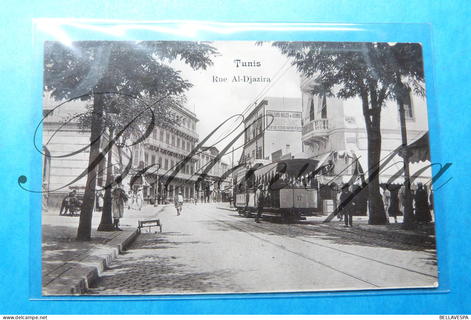 Tunis Rue Al-Djazira Tramway 17 Tram Edit E.C. N°327 - Tram