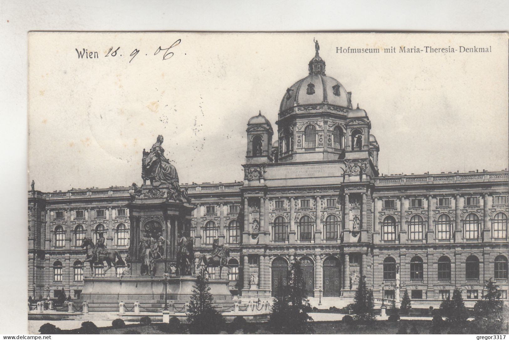 C8890) WIEN - HOFMUSEUM Mit Maria Theresia Denkmal ALT ! 1905 - Musées