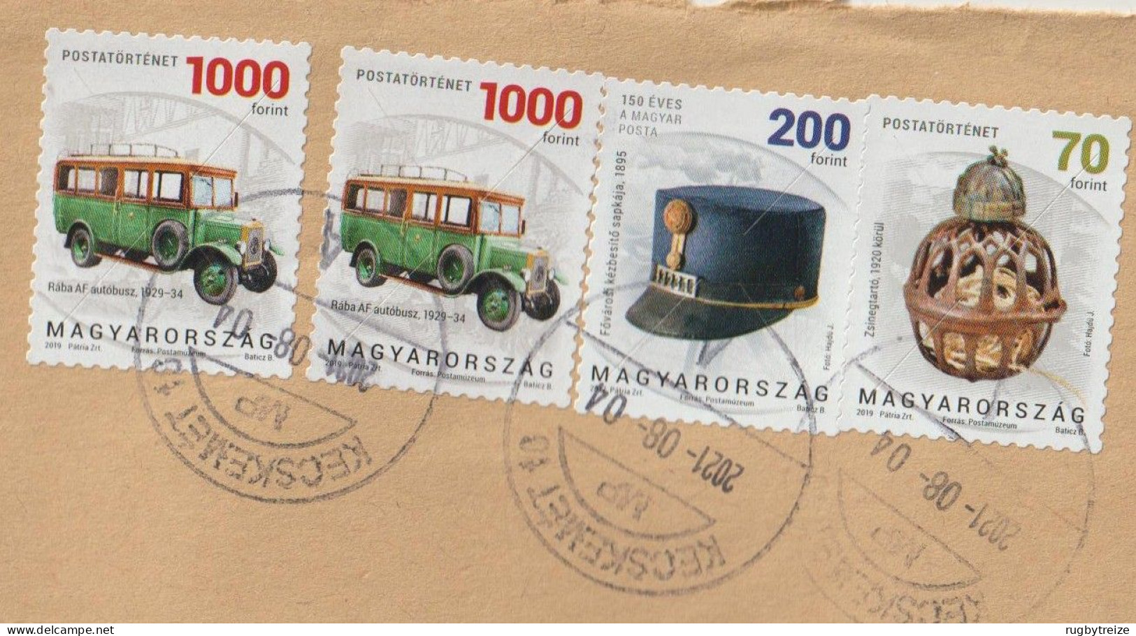 6663 Lettre Cover HONGRIE MAGYAR 2021 RECOMMANDE REGISTERED METIER FACTeuR LA POSTE POSTMAN Postbote Kecskemet - Marcofilie