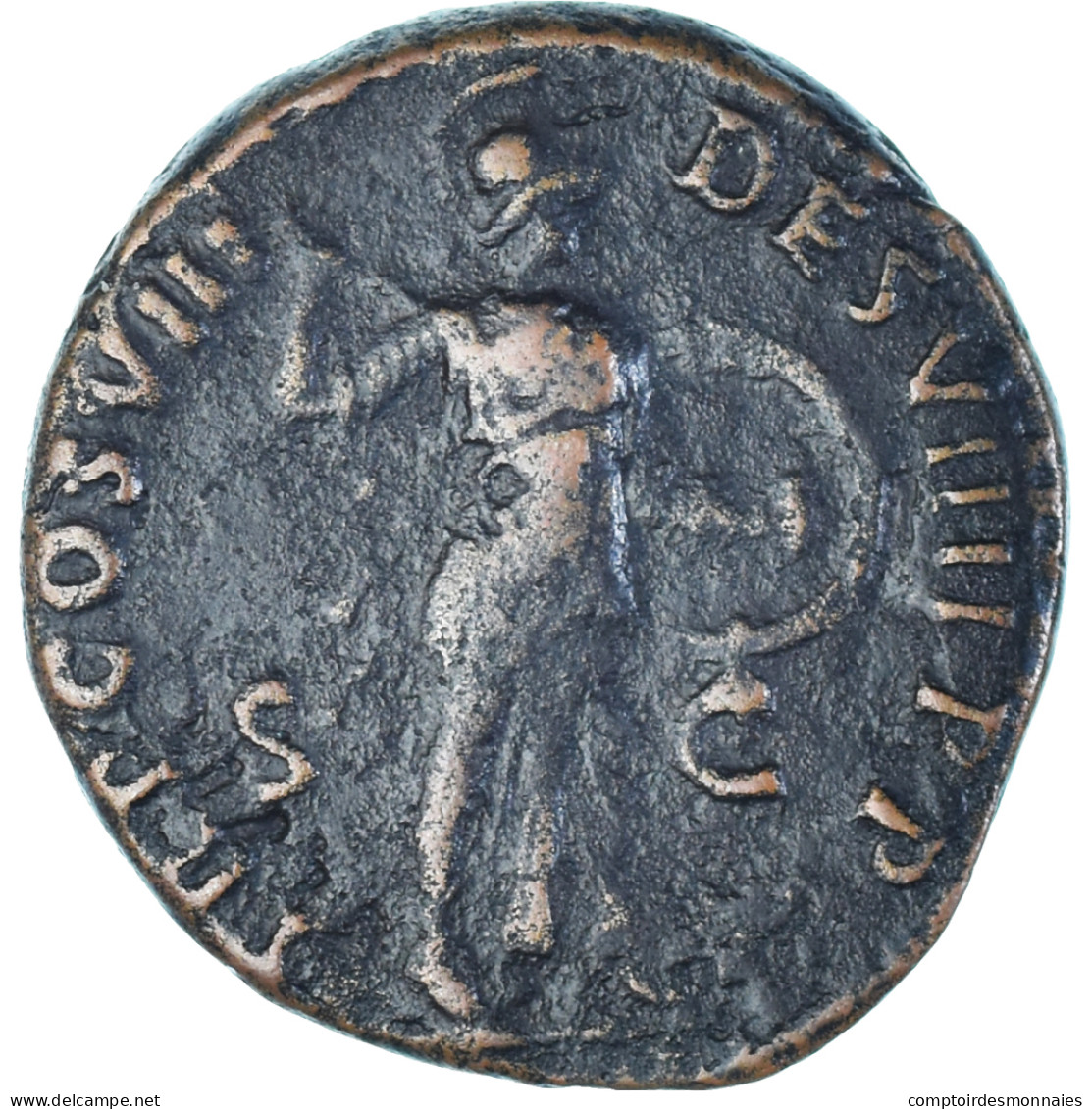 Monnaie, Domitien, As, 82, Rome, TTB, Bronze, RIC:110 - La Dinastía Flavia (69 / 96)