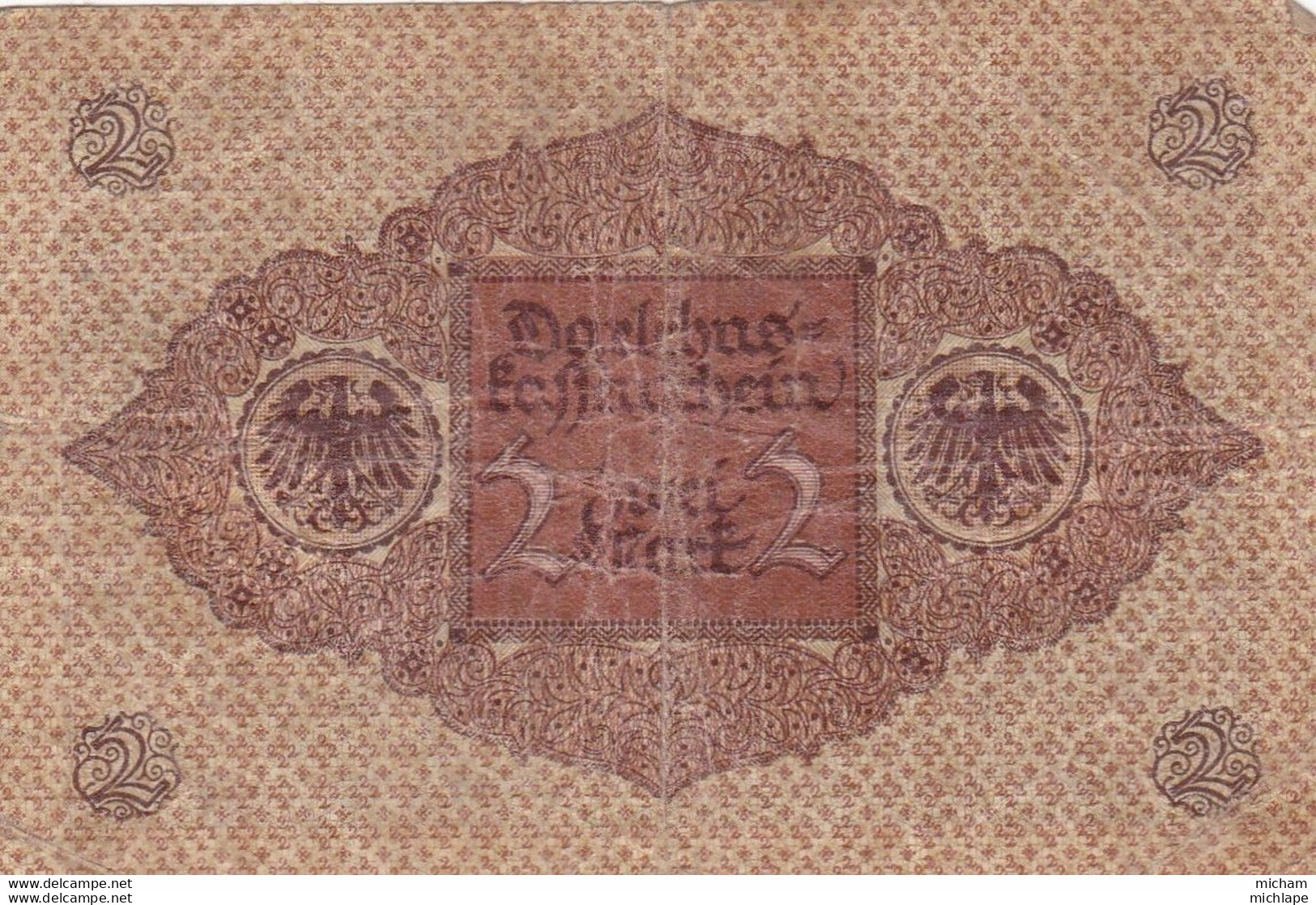 2 Mark - Allemagne  -   Reichsbanknote -1920   - 210. 642508 - Non Classificati