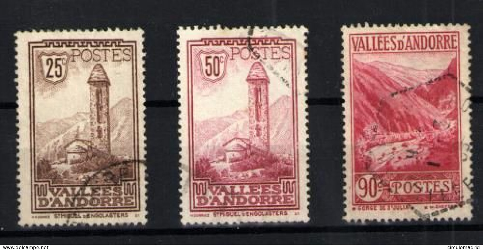 Andorra Francesa Nº 31,35 Y 38. Año 1932 - Used Stamps