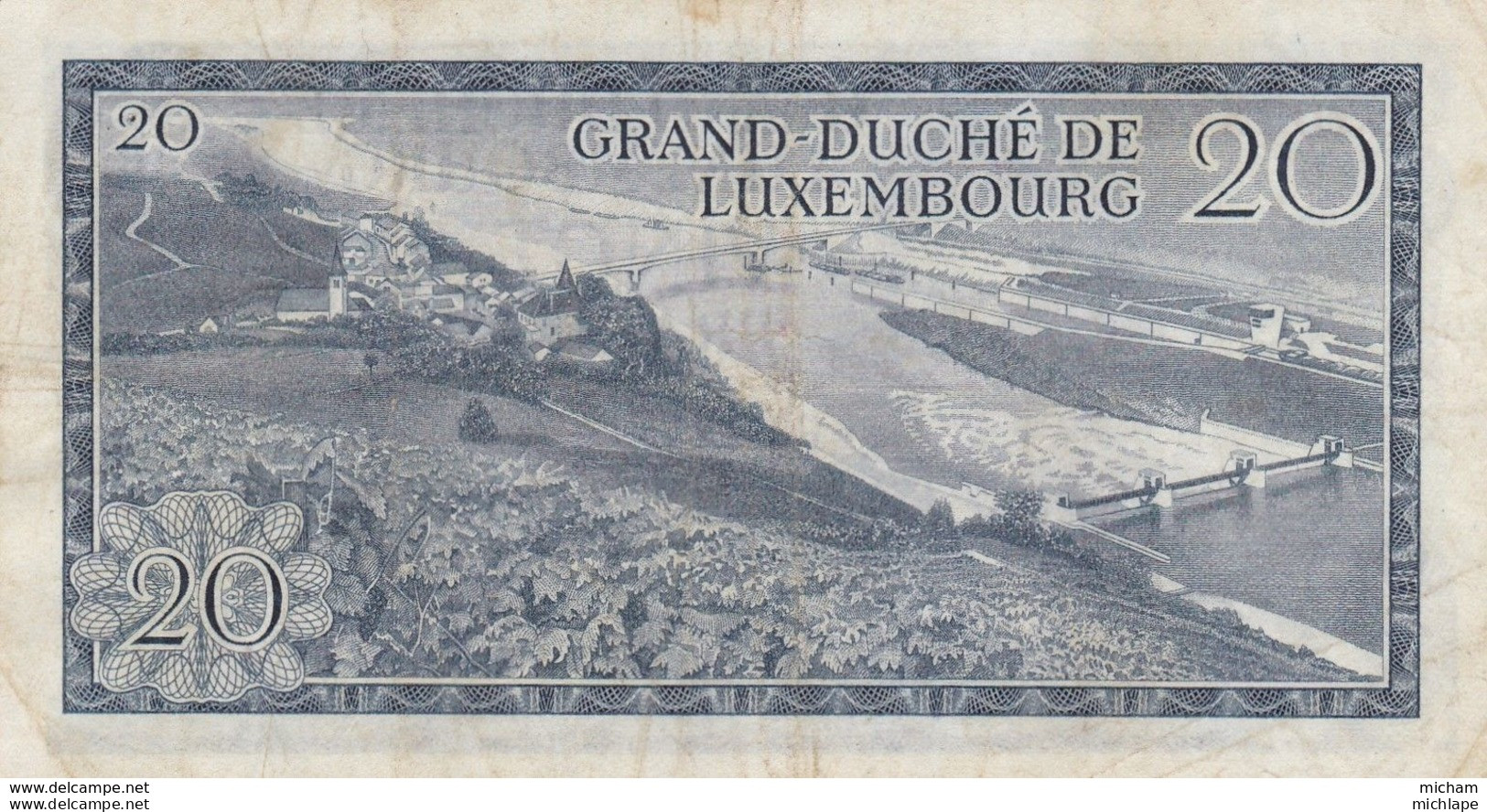 Luxembourg  20 Francs    Ce Billet  A Circulé - Luxembourg