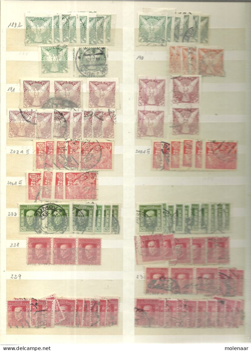 Tsjechoslowakije Verzameling  Veel Postzegels Hoge Cat. Waarde In Stockboek (11004) - Verzamelingen & Reeksen