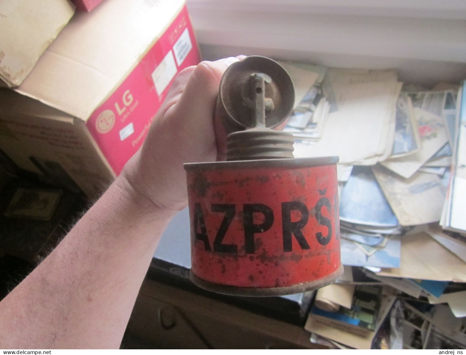 Sprayer, Old Tin Pump For Insects Yugoslavia Rasprasivac Razprsiles Stara Pumpa Jugoslavija Limena - Tins