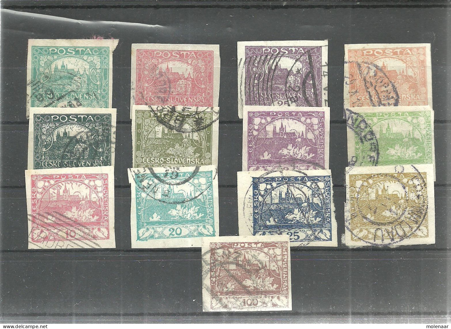 Tsjechoslowakije Stockkaartje Met 13 Postzegels (11005) - Collezioni & Lotti