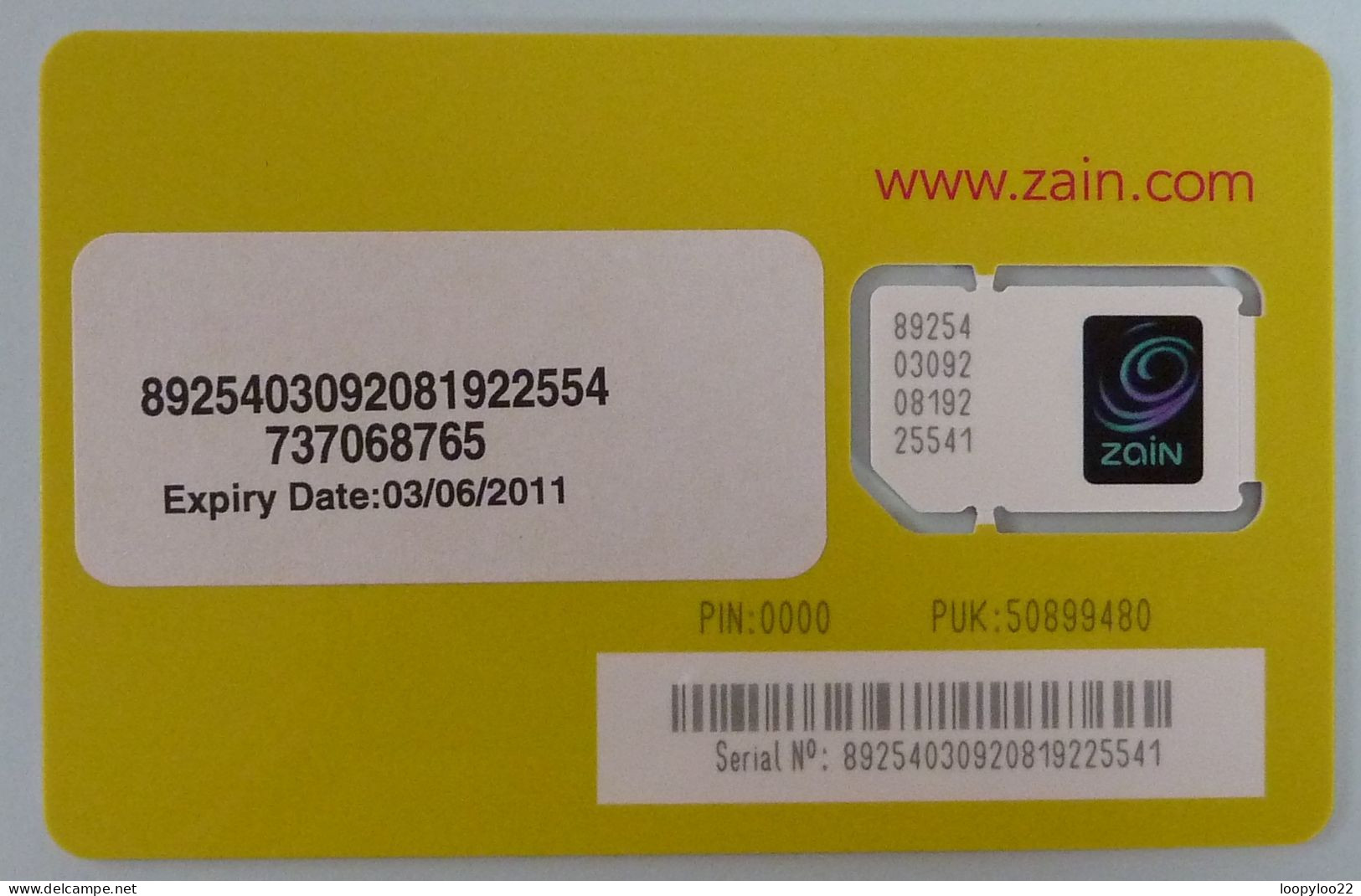 KENYA - GSM - Zain - 3.6.2011 - Mint - Kenya