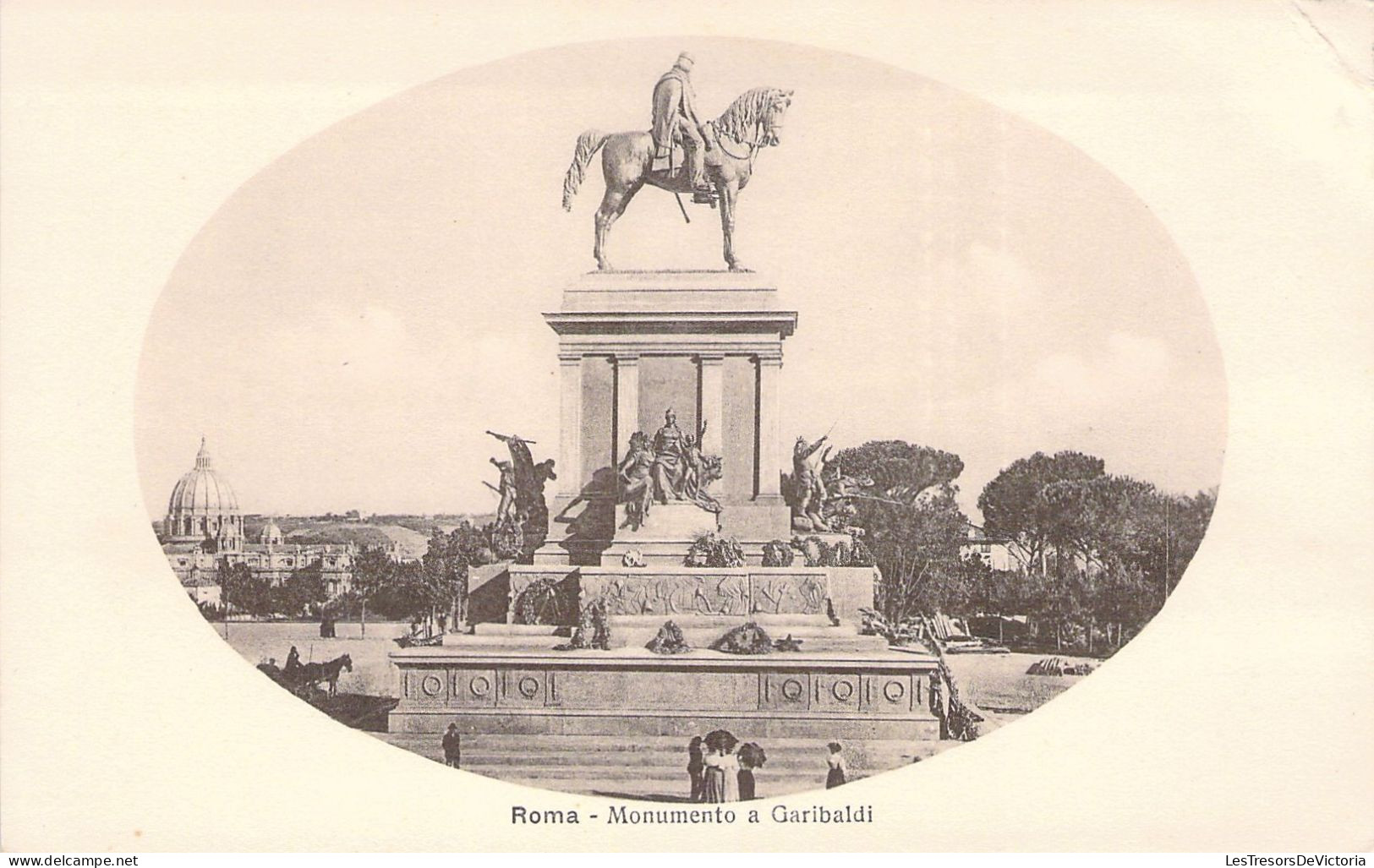ILTALIE - ROMA - Moinumento A Garibaldi - Carte Postale Ancienne - Otros Monumentos Y Edificios