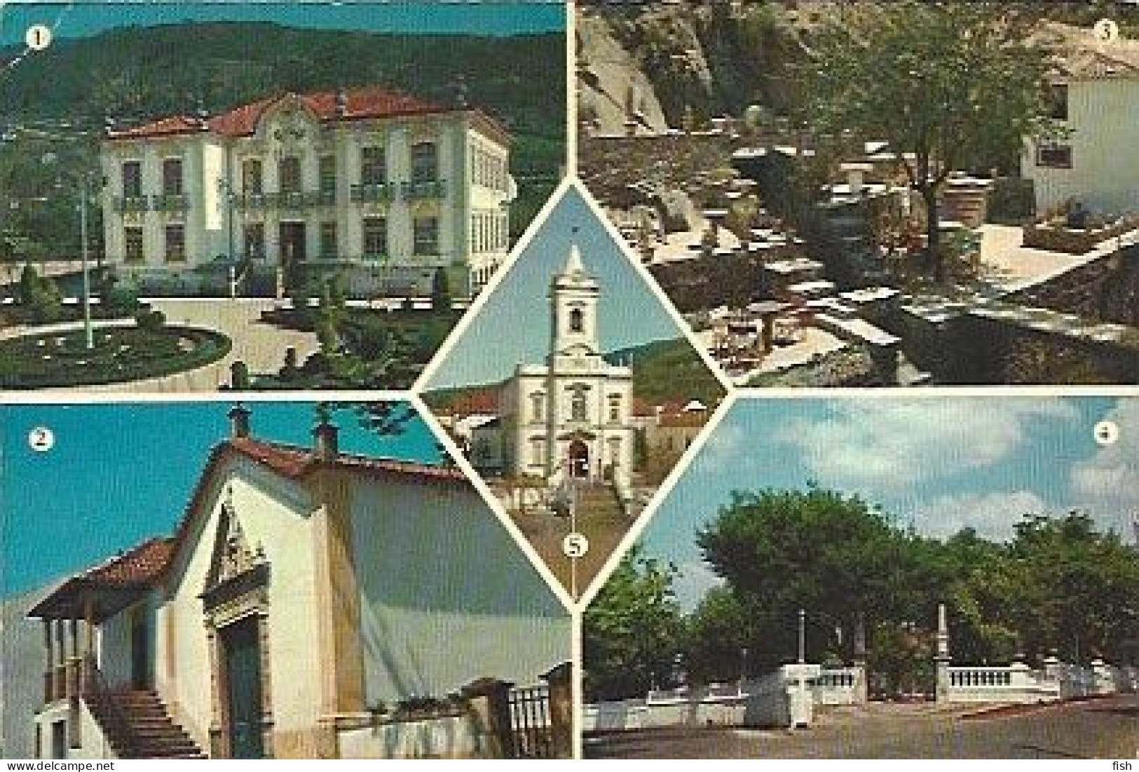 Portugal & Marcofilia, Lousa, Garden, Chapel, Burgo Restaurant, Park And Church, Multi, Lisbon 1974 (2053) - Covers & Documents