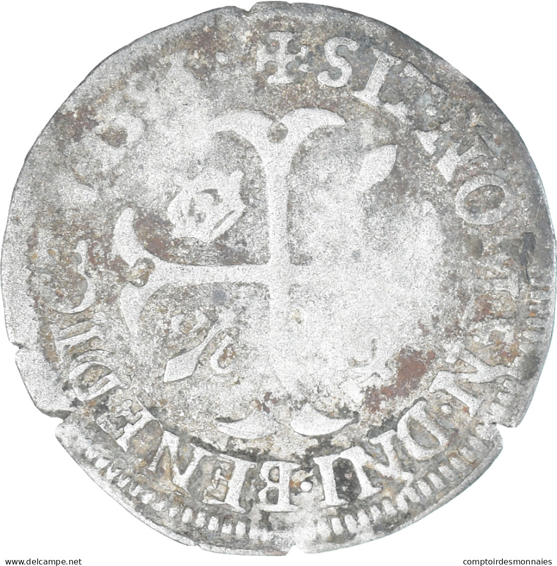 Monnaie, France, Henri IV, Douzain Aux Deux H, 1593, Saint Lô, TTB, Billon - 1589-1610 Henri IV Le Vert-Galant