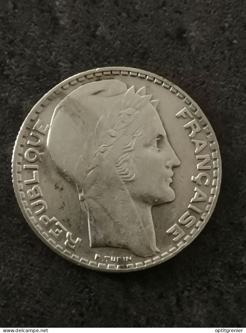 10 FRANCS TURIN ARGENT 1934 FRANCE / SILVER - 10 Francs