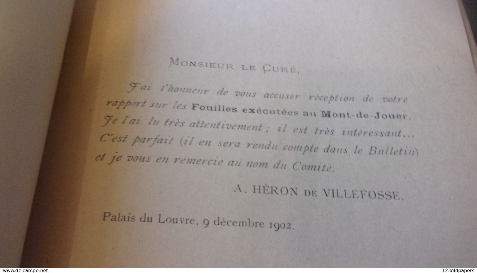 RARE CREUSE MONT DE JOUER SAINT GOUSSAUD  VILLA GALLO ROMAINE 1905 PAR LE CURE - Limousin