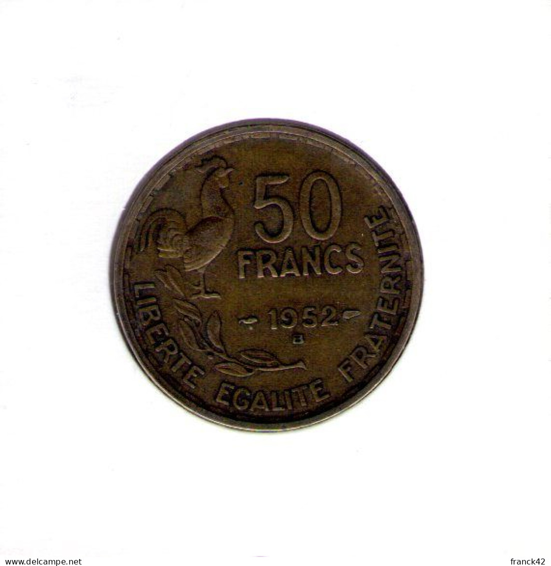 France. 50 Francs Guiraud 1952 B - 50 Francs