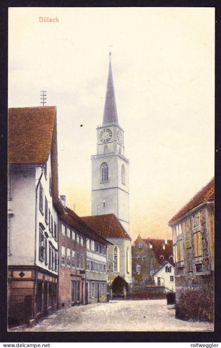 1908 Mit Bahnpost Gelaufene AK Aus Bülach Nach Baden. - Bülach