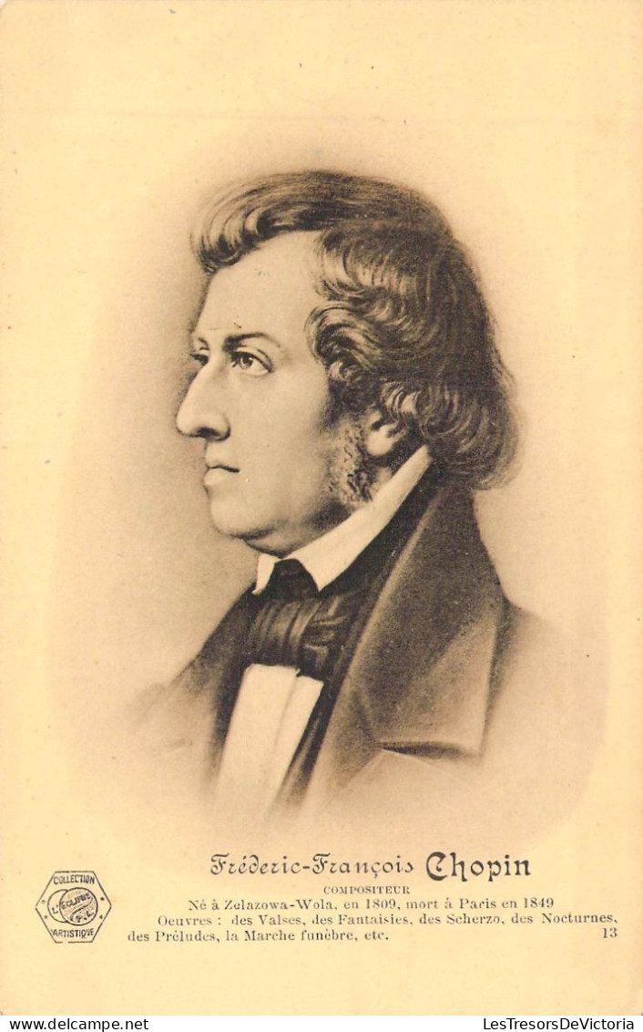 CELEBRITE - COMPOSITEUR - Frédéric François Chopin - Né à Zelazowa Wola En 1809 - Mort à Paris  - Carte Postale Ancienne - Künstler