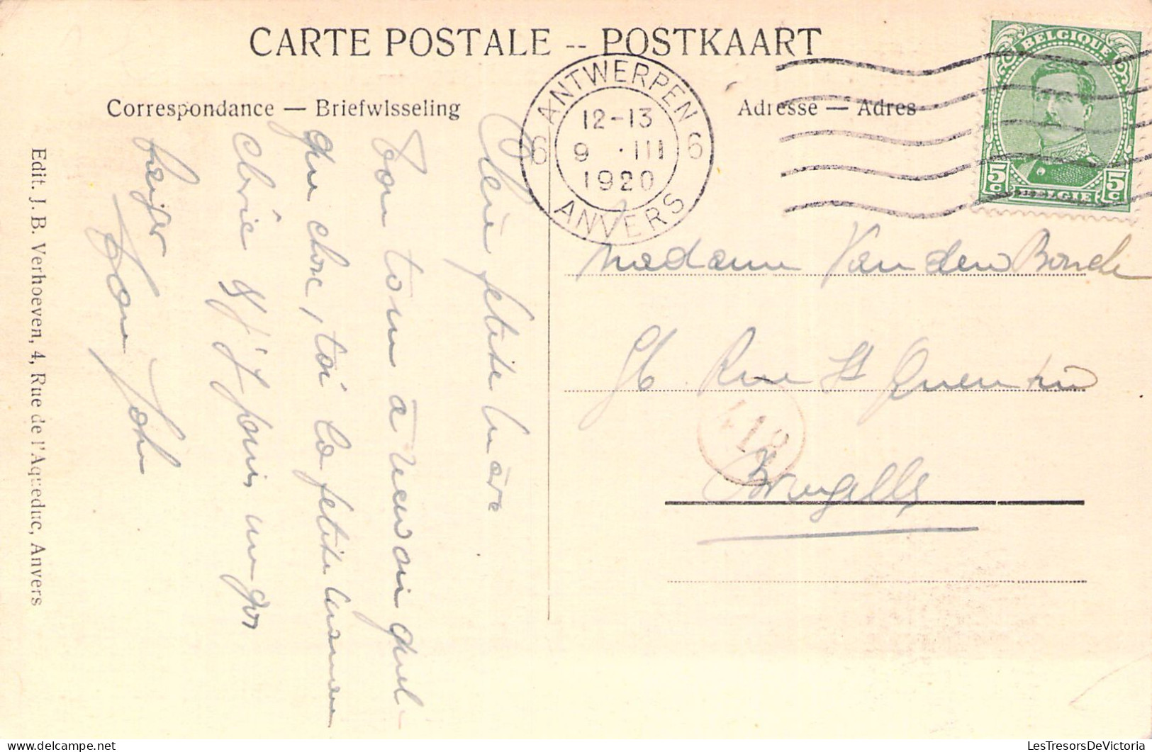BELGIQUE - ANVERS - Voilier Comte De Smet De Nayer - Navire Ecole Belge - Bateau - Carte Postale Ancienne - Antwerpen