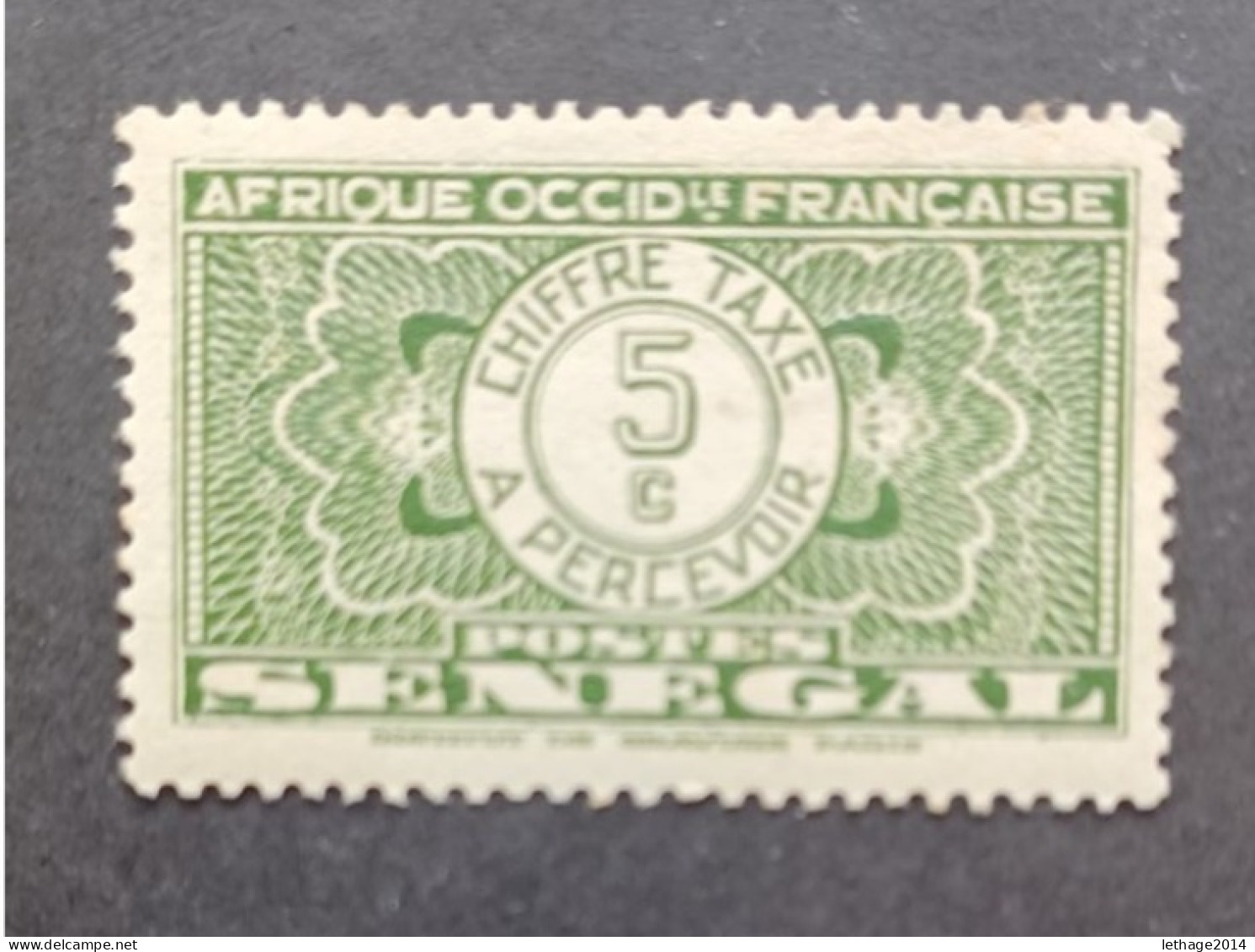 COLONIE FRANCE SENEGAL 1935  TAXE CAT YVERT N 22 MNG - Strafport