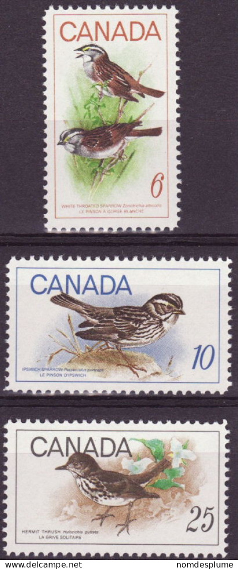 4753r) Canada Mint No Hinge Bird Set 1969  - Spechten En Klimvogels