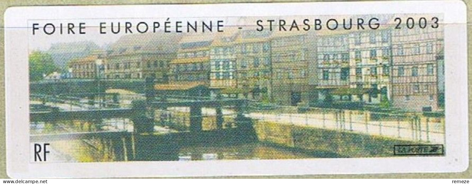 LISA - 2003 -  Strasbourg Foire Européenne ( Enveloppe Avec Cachet Du Conseil De L'europe Du 29 Sept  ) - 1999-2009 Illustrated Franking Labels