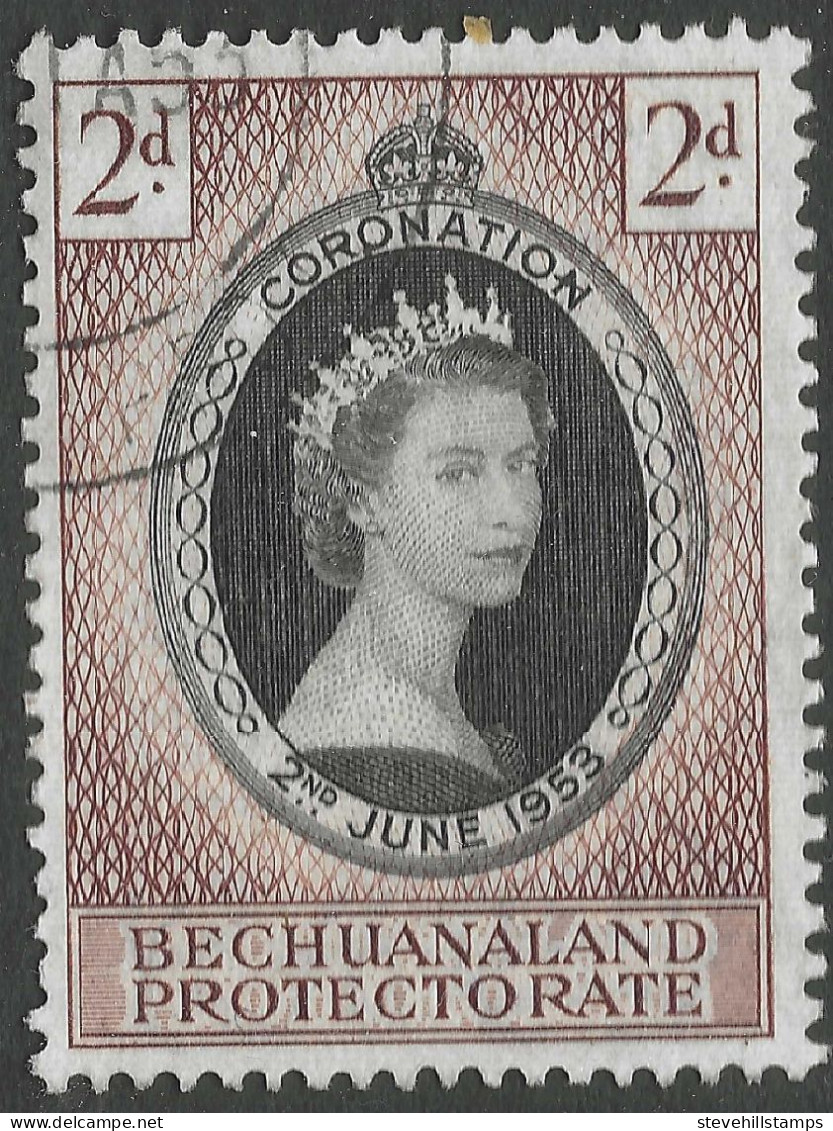 Bechuanaland Protectorate. 1953 QEII Coronation. 2d Used SG 142 - 1885-1964 Protectorat Du Bechuanaland