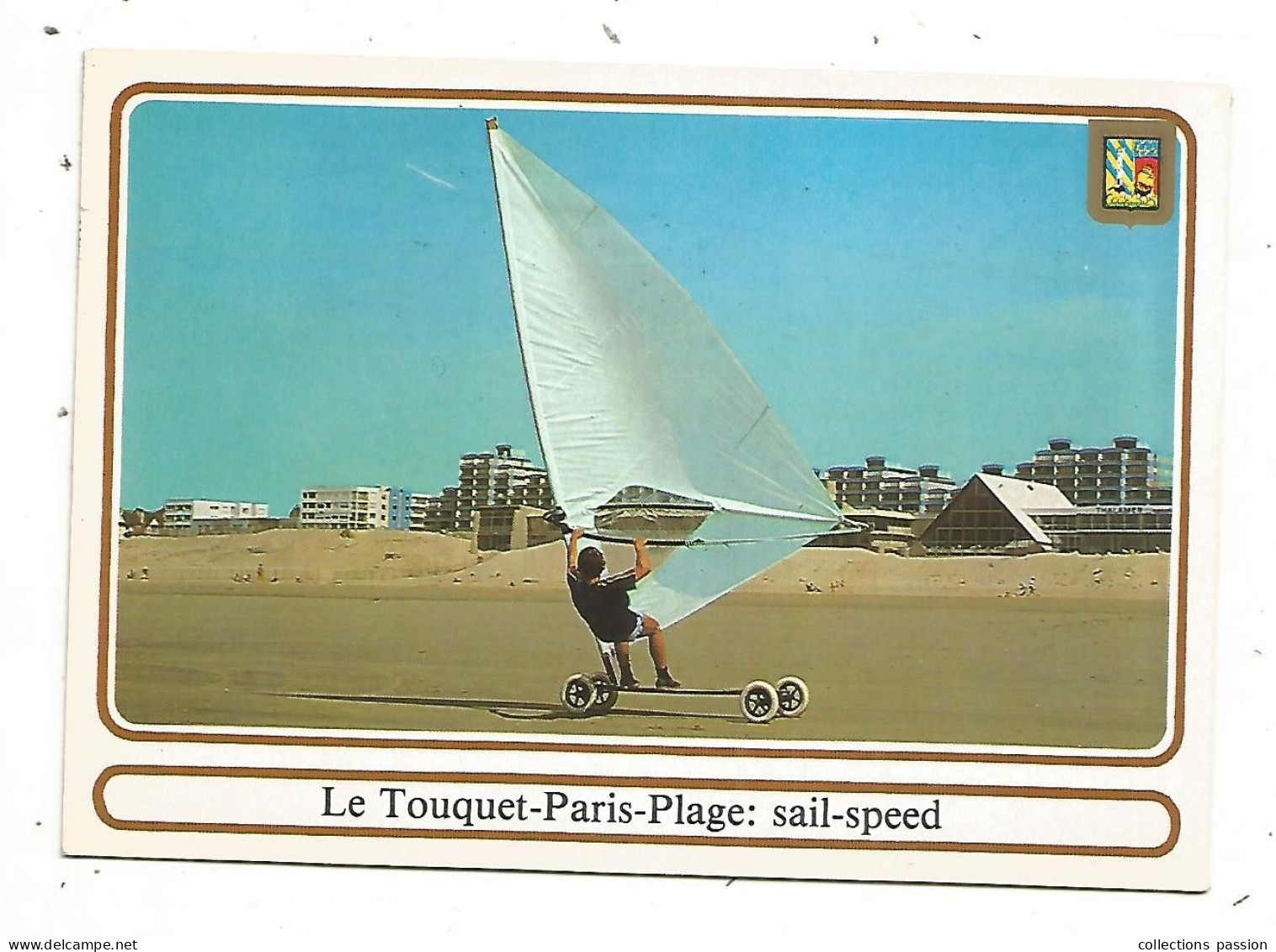 Cp, Sports, SAIL-SPEED, 62, LE TOUQUET PARIS-PLAGE, Voyagée 1984 , Ed. Mage - Zeilen