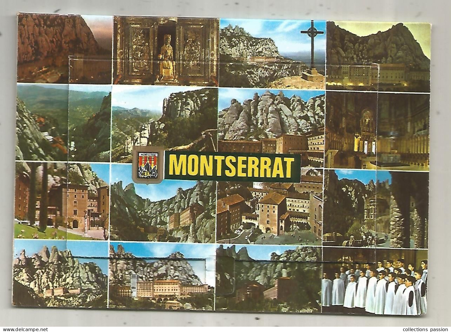 Cp, Carte à Systéme, 13 Photographies , Sous Volet , Vierge , Multivues , Espagne, Montserrat, Frais Fr 1.65 E - Met Mechanische Systemen